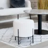 Webplüsch Hocker in Weiß - Janluca