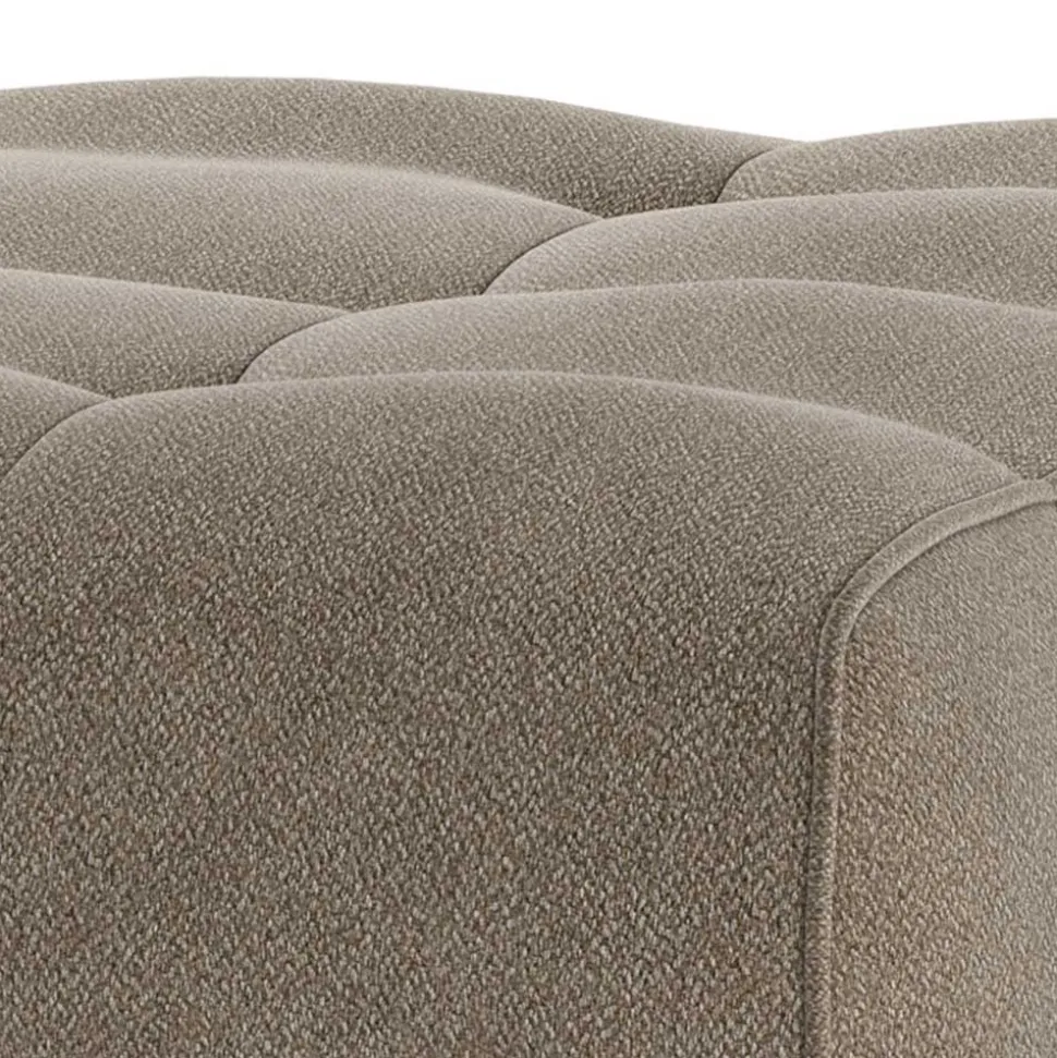Webstoff Couchhocker in Graugrün - Visaraldo