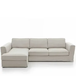 Webstoff Ecksofa in Hellgrau - Coisma