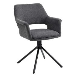 Webstoff Tischsessel drehbar - Lameiro (2er Set)