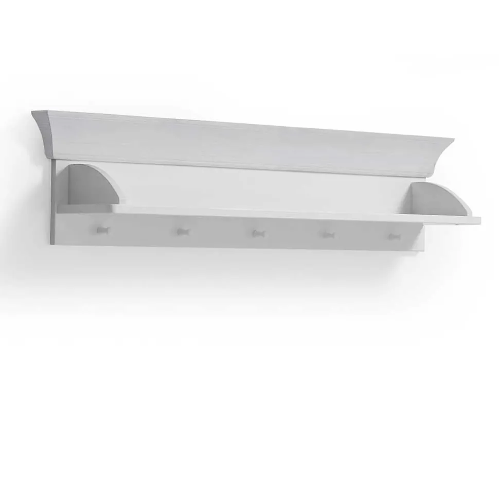 Weiß lackiertes Wandboard aus Kiefernholz - Satumare