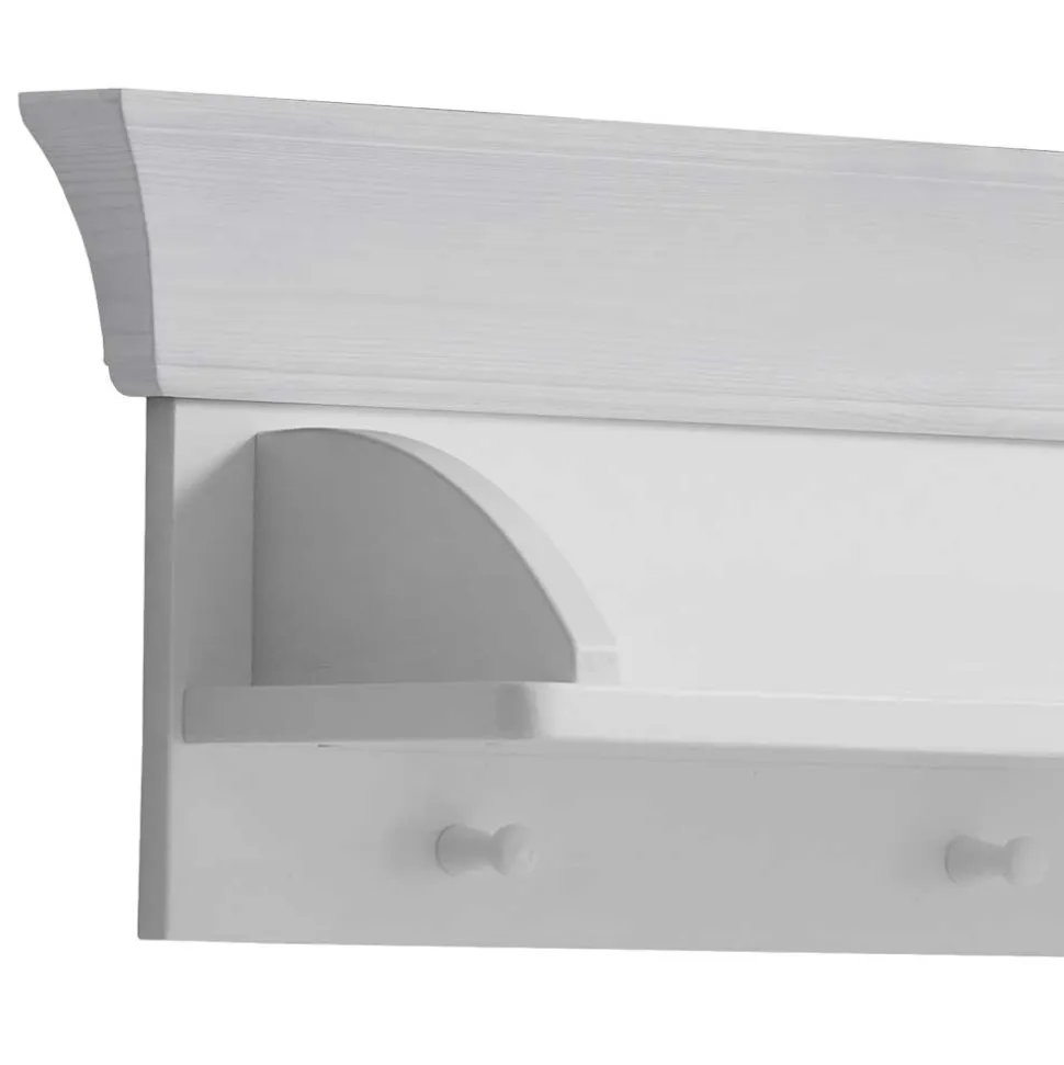 Weiß lackiertes Wandboard aus Kiefernholz - Satumare