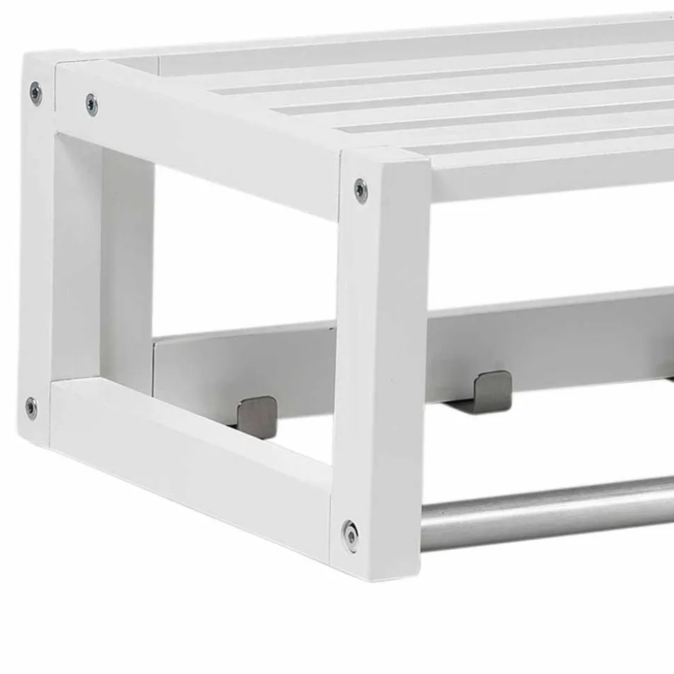 Weiße Hängegarderobe aus Massivholz - Gorfu