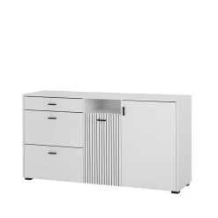 Weiße Kombi-Kommode mit 1,50 m Breite - Dualkos