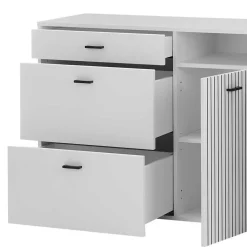 Weiße Kombi-Kommode mit 1,50 m Breite - Dualkos