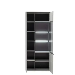 Weiße Stauraumvitrine in modernem Design - Loazin