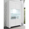 Weiße Wohnzimmer Vitrine mit zwei Türen - Mikes