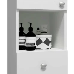 Weißer Badezimmer Hochschrank 30x185x31 cm - Huanga