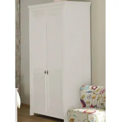 Weißer Kleiderschrank aus Kiefer Massivholz - Filippo