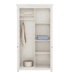 Weißer Kleiderschrank aus Kiefer Massivholz - Filippo