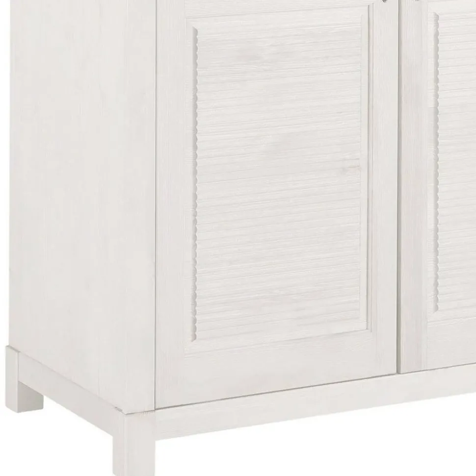 Weißer Kleiderschrank aus Kiefer Massivholz - Filippo