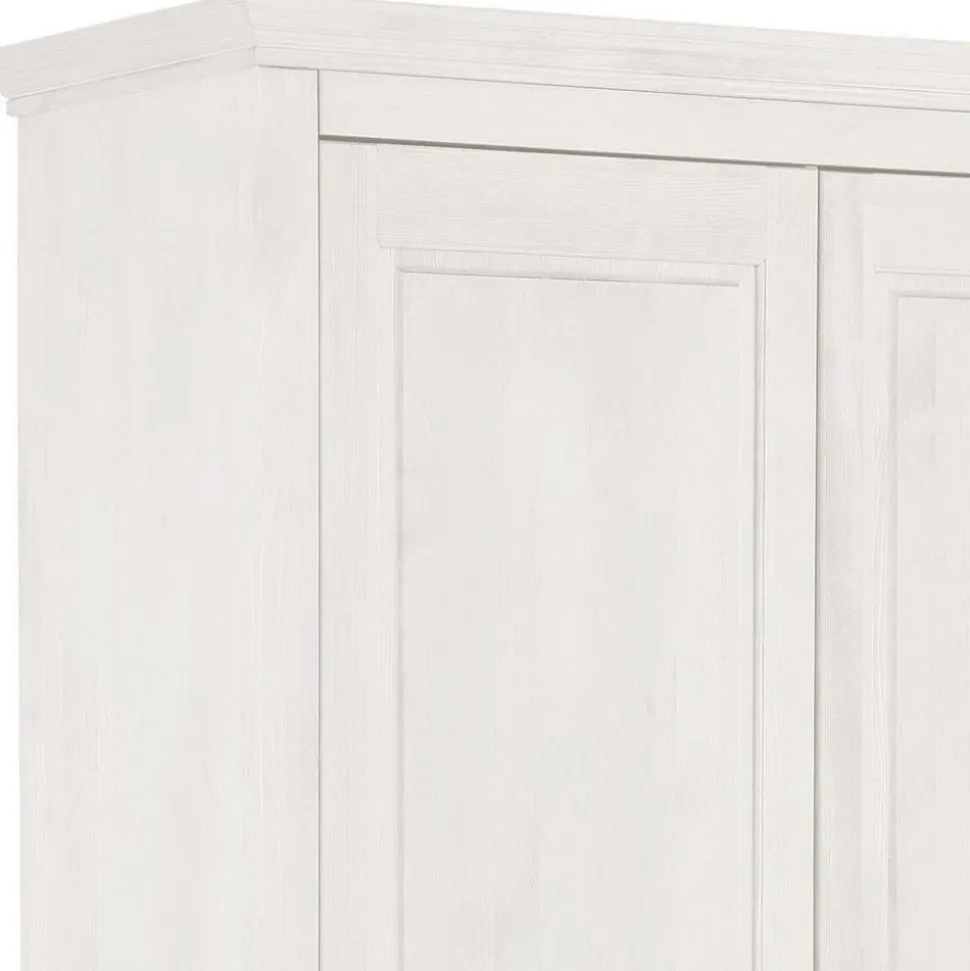 Weißer Kleiderschrank aus Kiefer Massivholz - Filippo