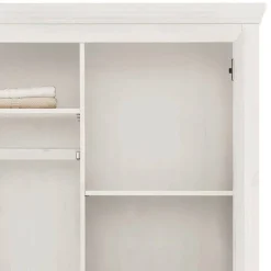 Weißer Kleiderschrank aus Kiefer Massivholz - Filippo