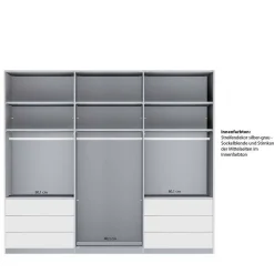 Weißer Kleiderschrank mit Schwebetüren - Brasatura