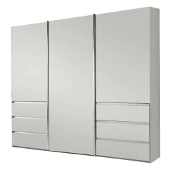 Weißer Schiebetürenschrank 3-türig - Fachet