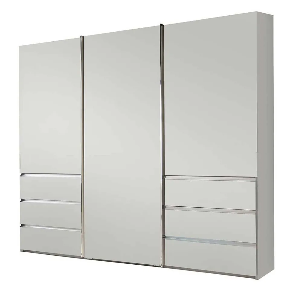 Weißer Schiebetürenschrank 3-türig - Fachet