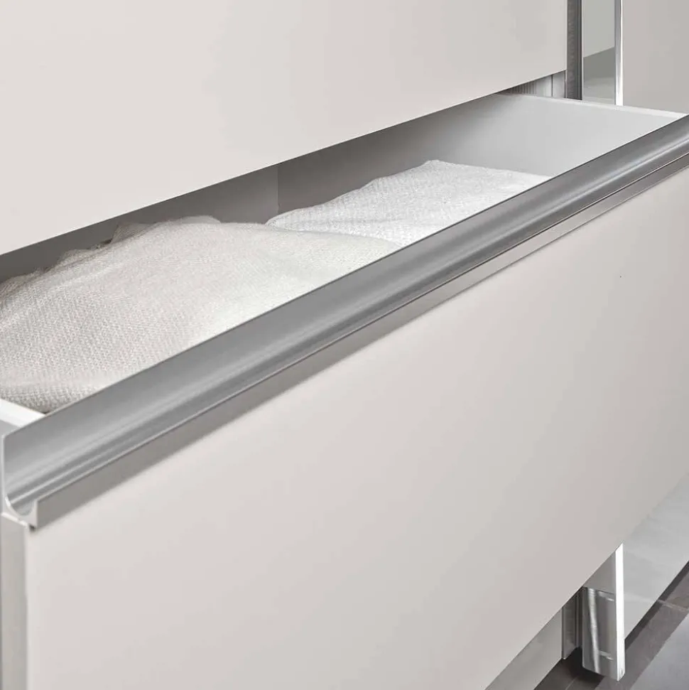 Weißer Schiebetürenschrank 3-türig - Fachet