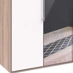 Weißer Schlafzimmer-Schrank mit Spiegeln - Vaclyn