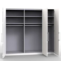 Weißer Schlafzimmer-Schrank mit Spiegeln - Vaclyn