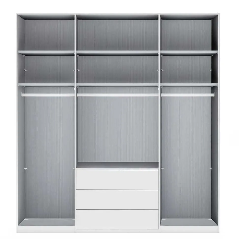 Weißer Schlafzimmerschrank 3-türig - Rhoen