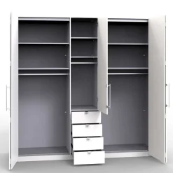 Weißer Schrank für Kleidung mit Falttüren - Donpiave