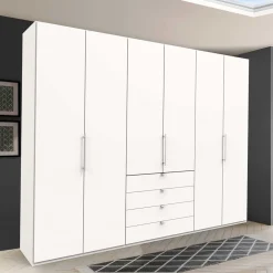 Weißer Schrank für Schlafraum 300 cm breit - Donpiave
