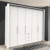 Weißer Schrank mit zwei Falttüren & Tür - Donpiave