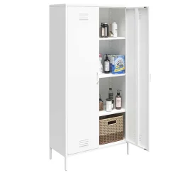 Weißer Universalschrank aus Metall - Elyett