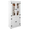 Weißer Vitrinenschrank aus Kiefer - Sergio