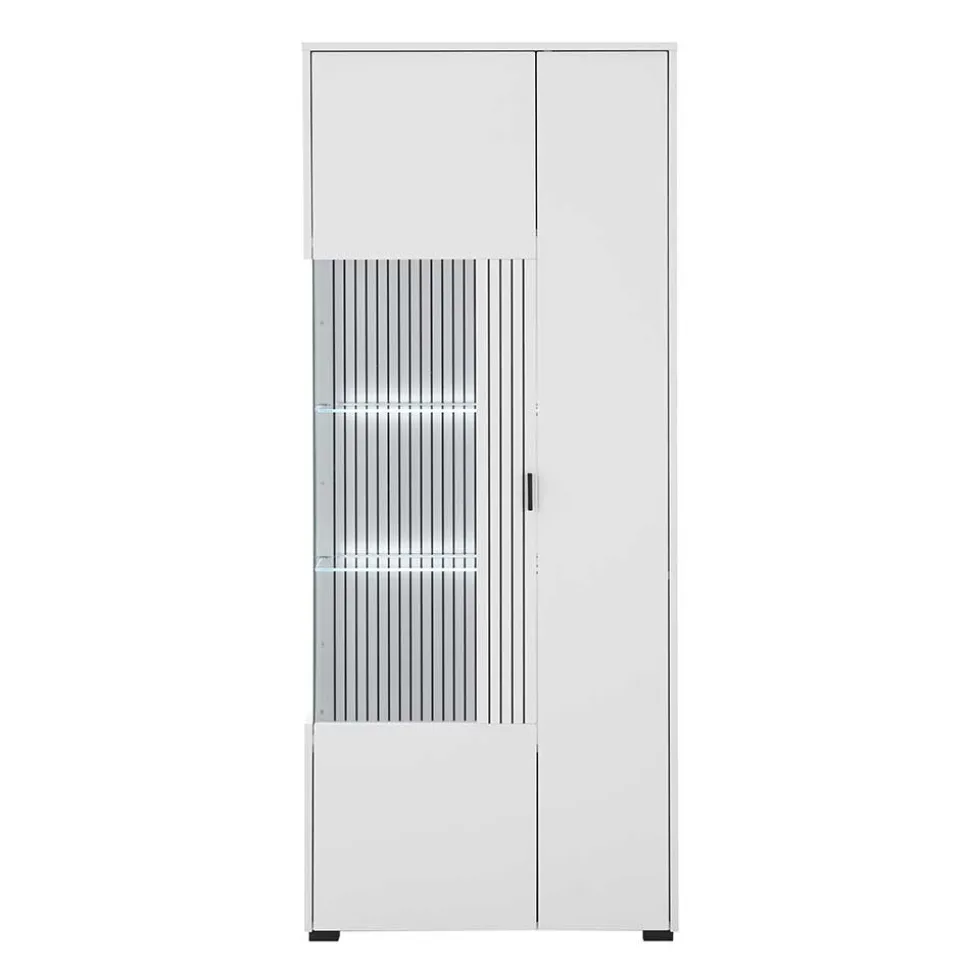 Weißer Vitrinenschrank 2-türig - Dualkos