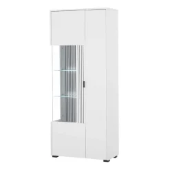 Weißer Vitrinenschrank 2-türig - Dualkos