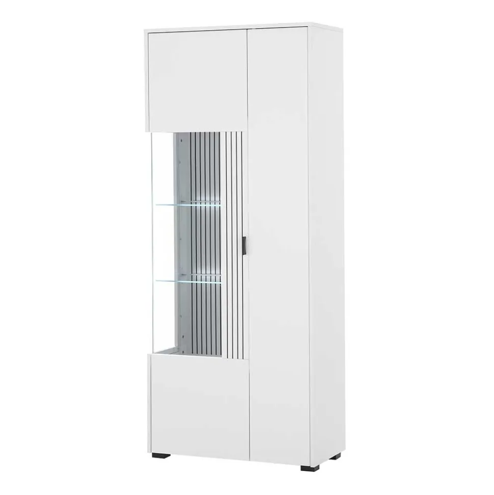 Weißer Vitrinenschrank 2-türig - Dualkos
