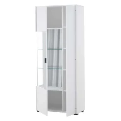 Weißer Vitrinenschrank 2-türig - Dualkos