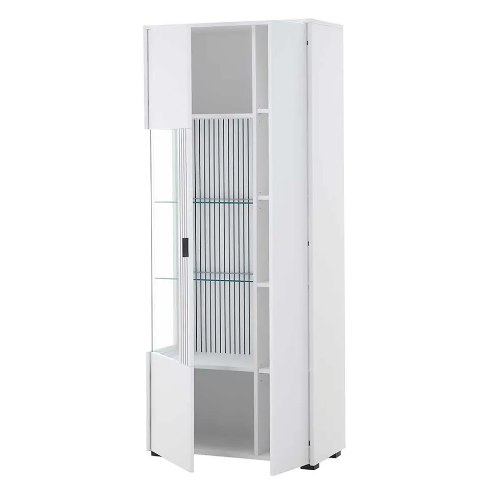 Weißer Vitrinenschrank 2-türig - Dualkos
