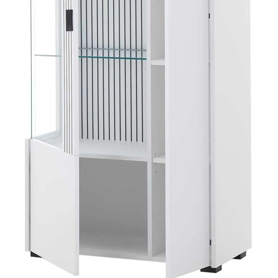 Weißer Vitrinenschrank 2-türig - Dualkos
