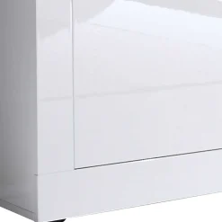 Weißes Hochglanz Lowboard für TV - Sogno