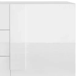 Weißes Hochglanz Sideboard mit Tür - Kerym