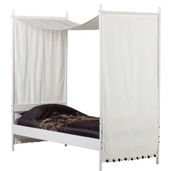 Weißes Metallbett mit Baldachin - Jenva