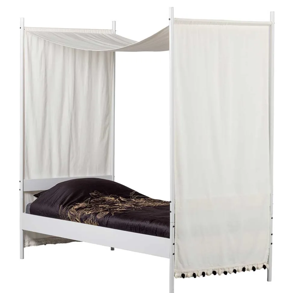 Weißes Metallbett mit Baldachin - Jenva