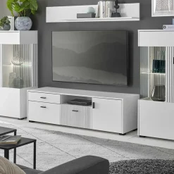 Weißes TV Board 150 cm breit - Dualkos