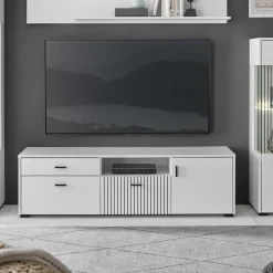Weißes TV Board 150 cm breit - Dualkos