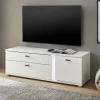 Weißes TV-Board mit LED Beleuchtung - Tirol