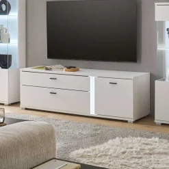 Weißes TV-Board mit LED Beleuchtung - Tirol