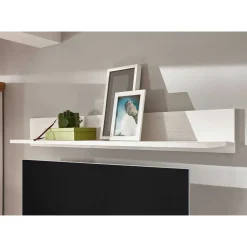 Weißes Wand Regal mit Rückwand - Diatara