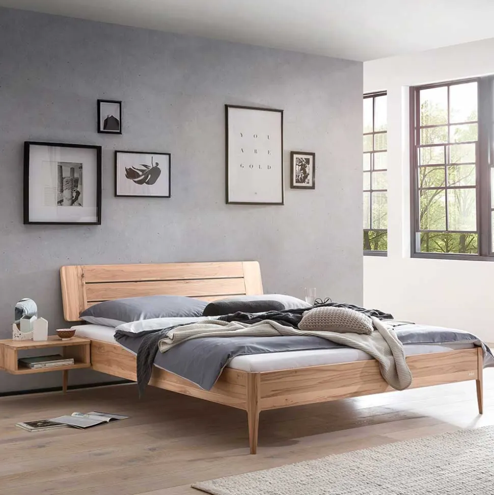 Wildbuche Bett mit 140 cm Breite modern - Sesedra