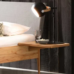 Wildbuche Bett mit Polsterkopfteil - Liancos