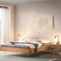 Wildeiche Doppelbett - kein Kopfteil - Defelira