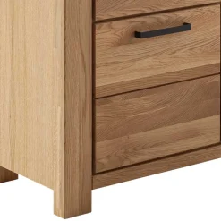 Wildeiche Highboard Vitrine teilmassiv - Sophia