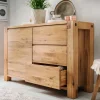 Wildeiche Massivholzkommode Yarisis modern