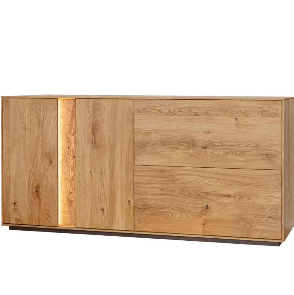 Wildeiche Sideboard mit zwei Klappen & Türen - Cocondar